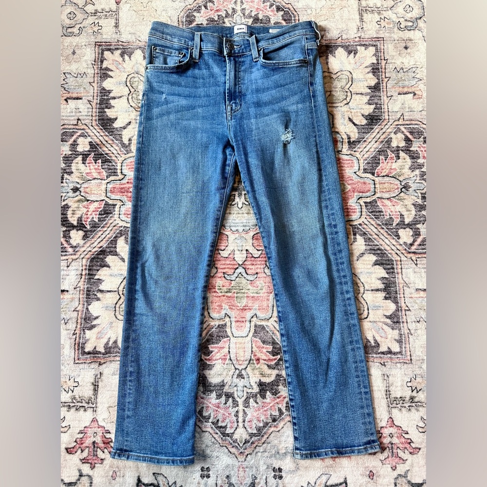 Edwin Elin Crop Straight Jeans in Wavelength - Size 28